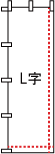 L字三巻縫製イメージ図