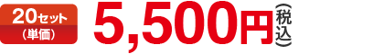 20セット（単価）5,500円